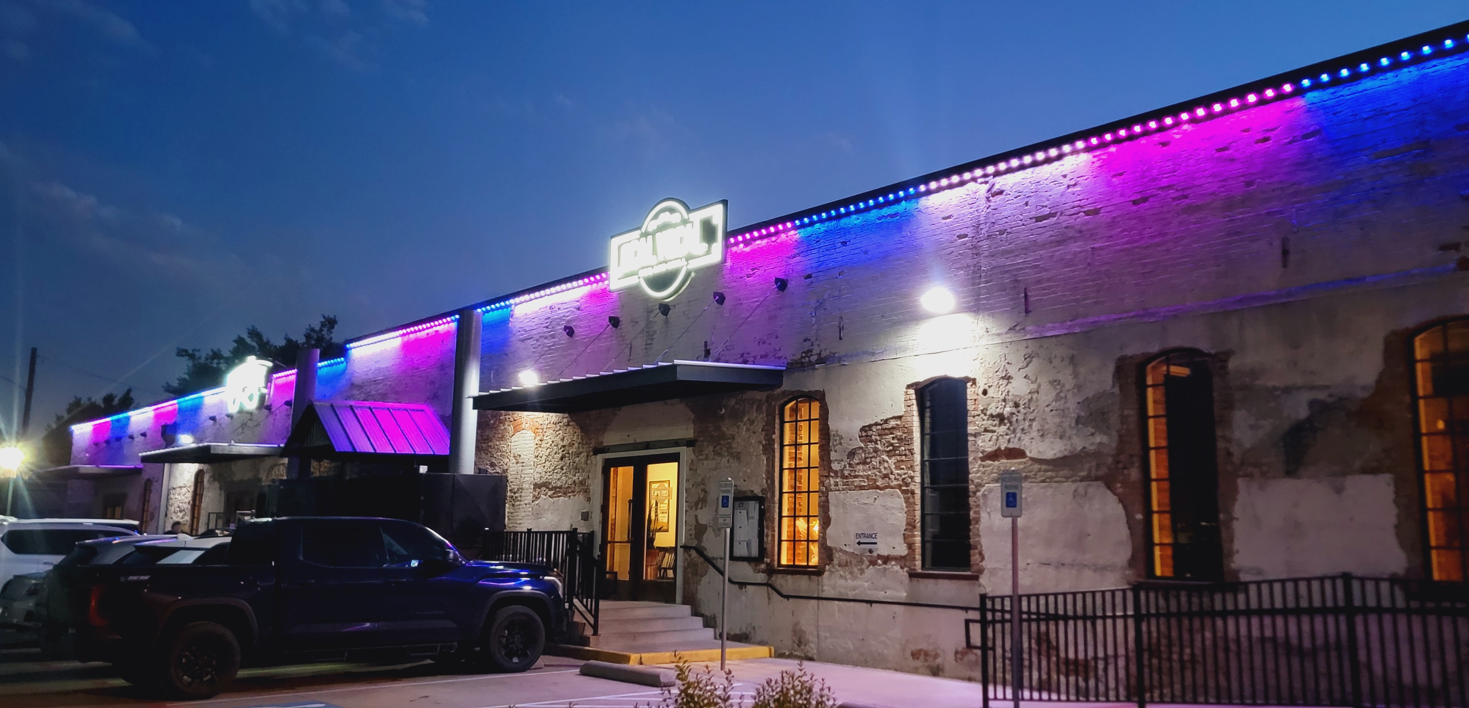 Commercial and hospitality exterior lighting installation by Visible Illumination, Upstate SC